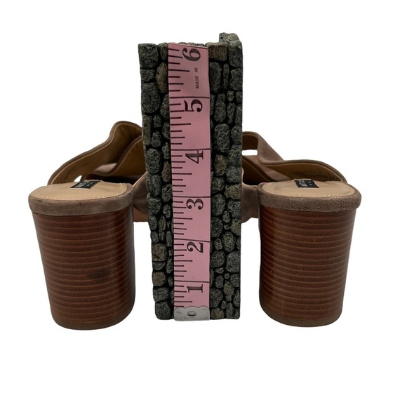 Lafayette 148 New York Brown Suede Strappy Block Heel Sandals Size 9 Women’s - Picture 8 of 9